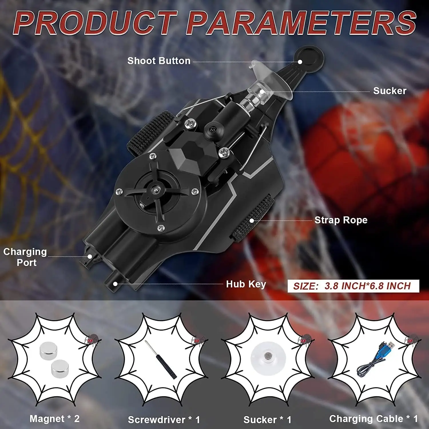 Newest Spider String Shooter Wrist Launcher String Shooters Toy Holiday ...