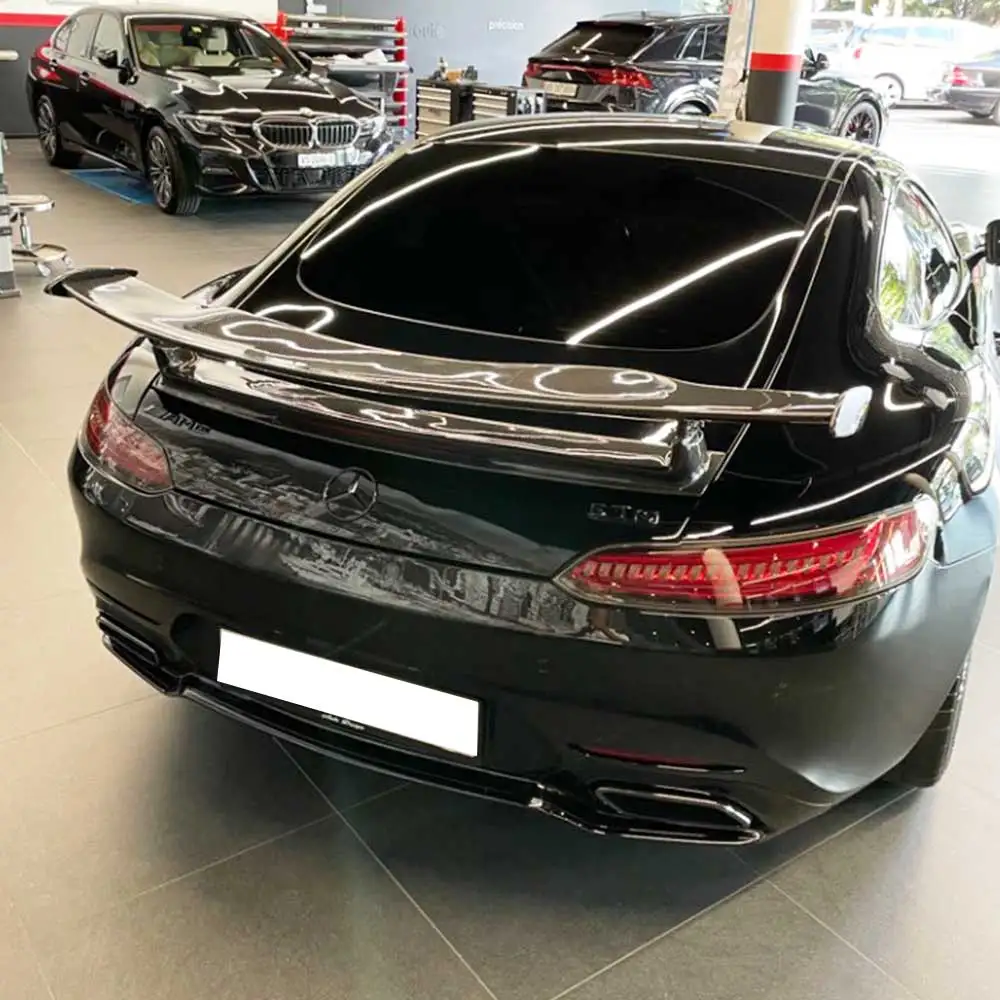 R Style Carbon Fiber Rear Trunk Gt Lip Wing Spoiler For Benz C190 Amg Gt Gts Gtr 2014up Buy