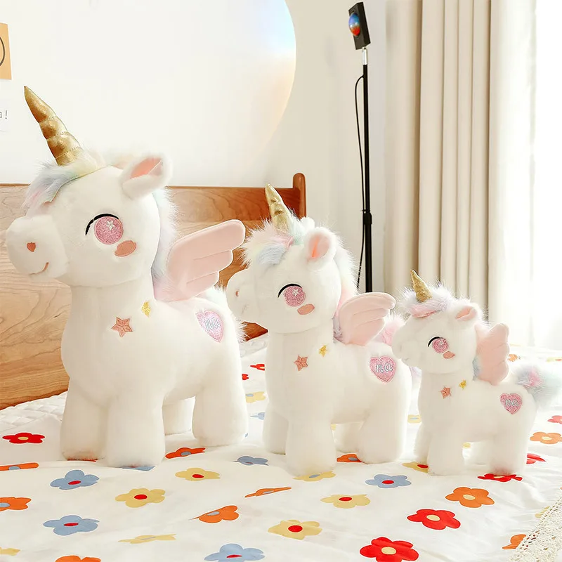 Animal Toys Factory orders Free Sample Plush Shape Embroidery Unicorn Doll