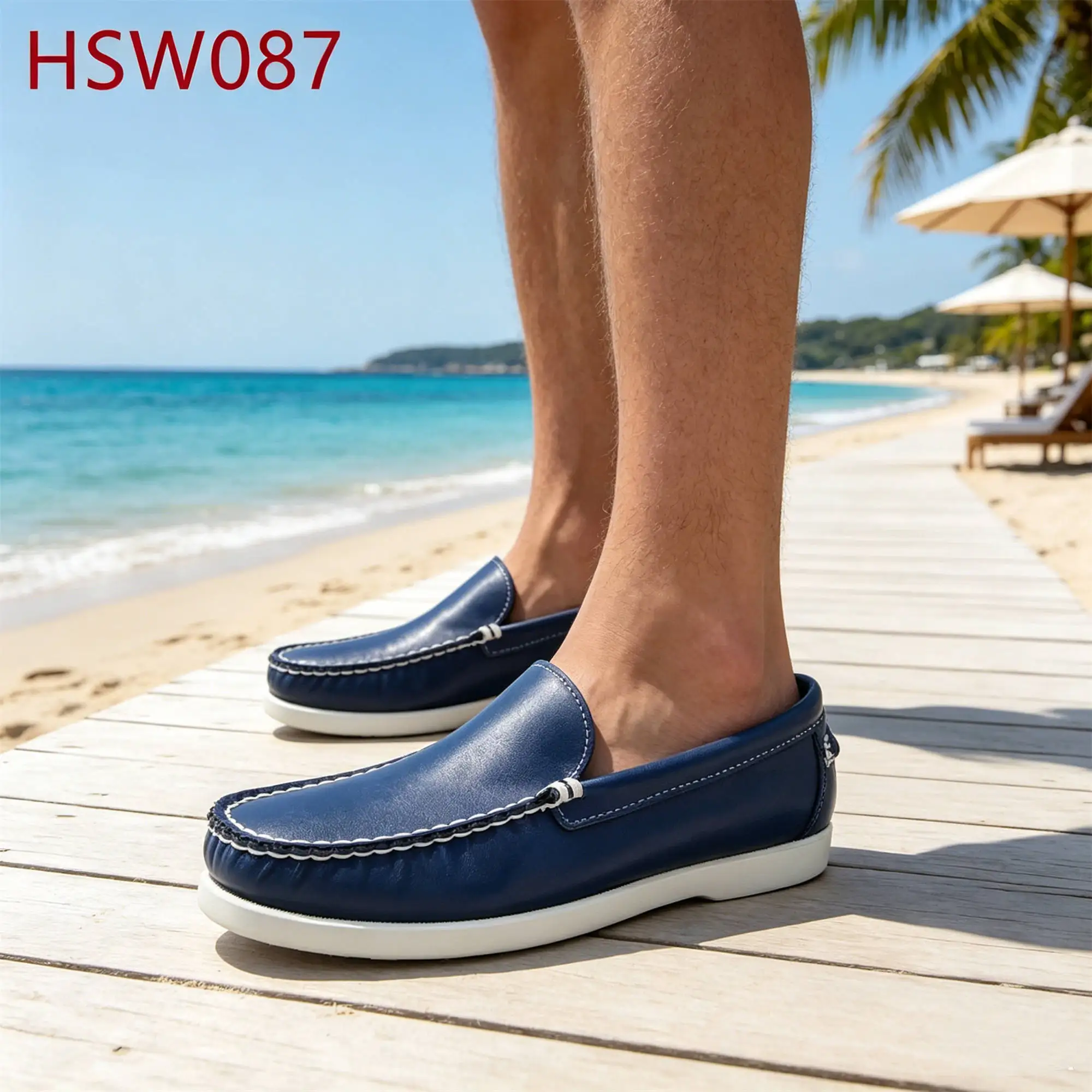 ZYF,Community Event Convenient Wear Hand Stitching Boat Shoes Weekend Outing All Day Standing Hua Singh Loafer Shoes HSW087