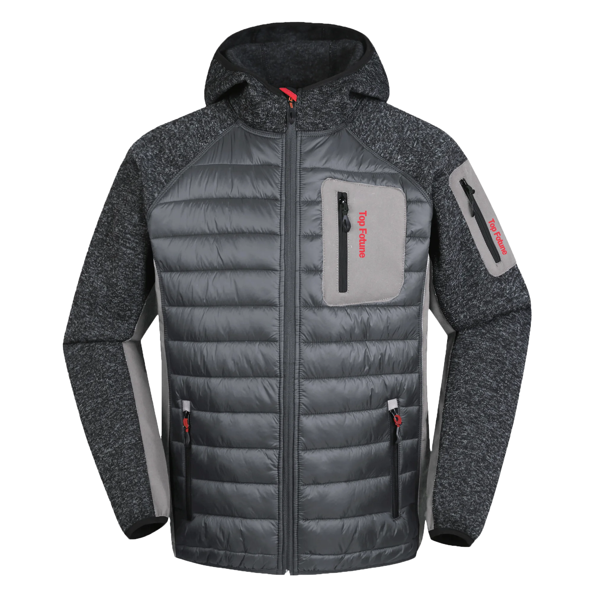 Custom Fit Style Fleece Coat Men's Padded Nylon Jackets Winter Fashionable Street Winter Soft Puffer Down Sportswear Jacket