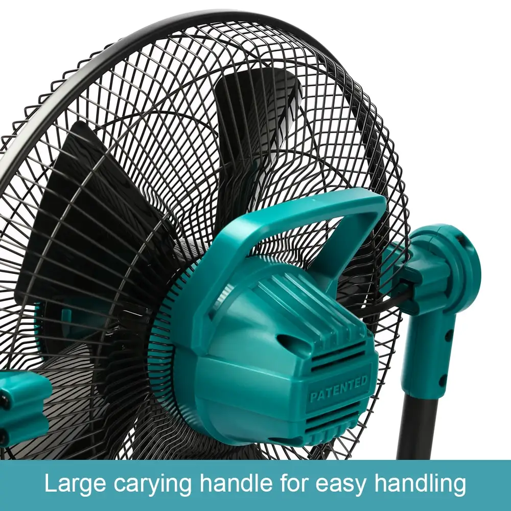 Indoor Outdoor 12inch Portable Simple Table Fan 20v Battery Charger