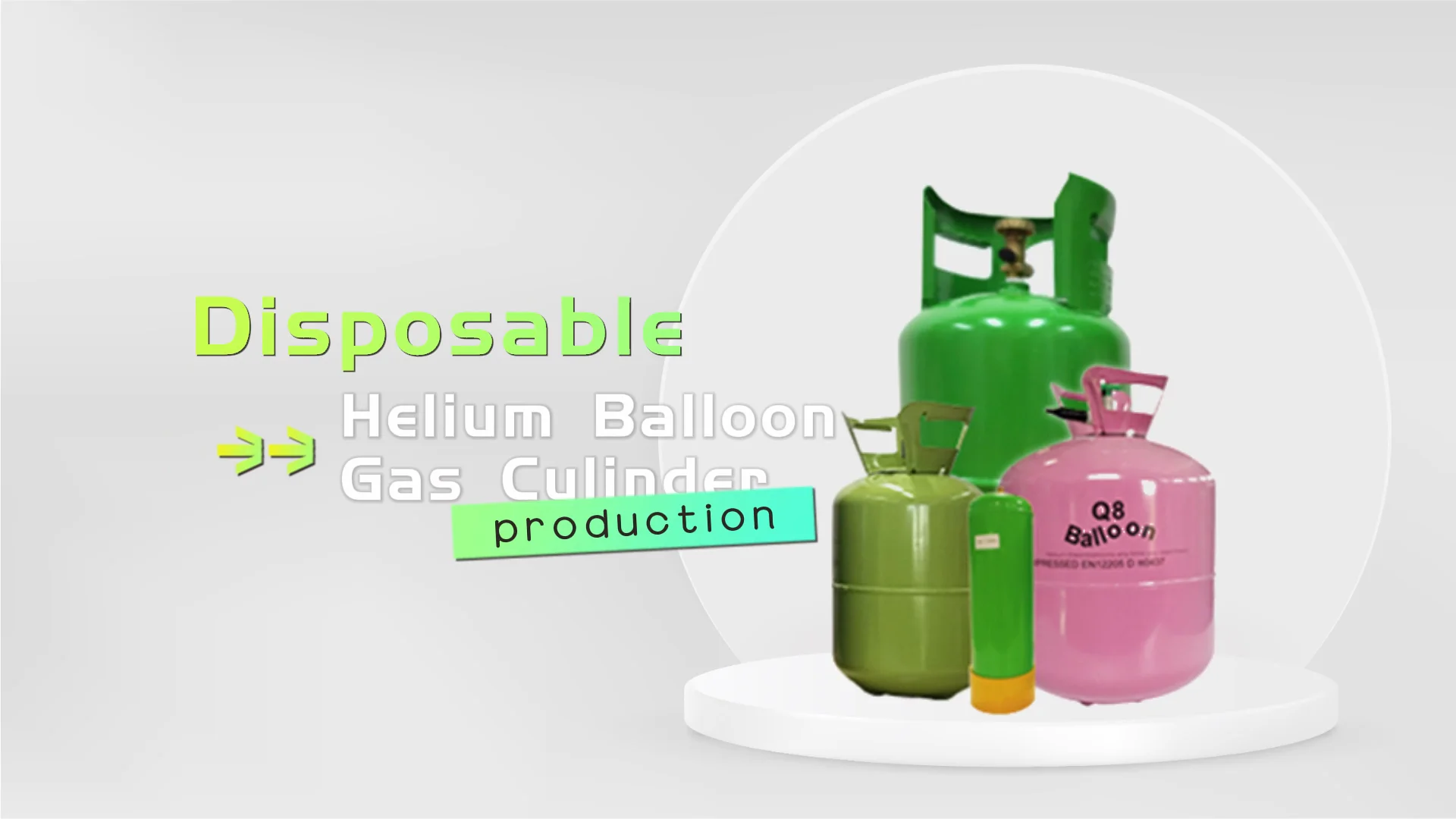 Cheap Price Ec22 5.1kg Helium Tank 50pcs Helium Gas Cylinder For
