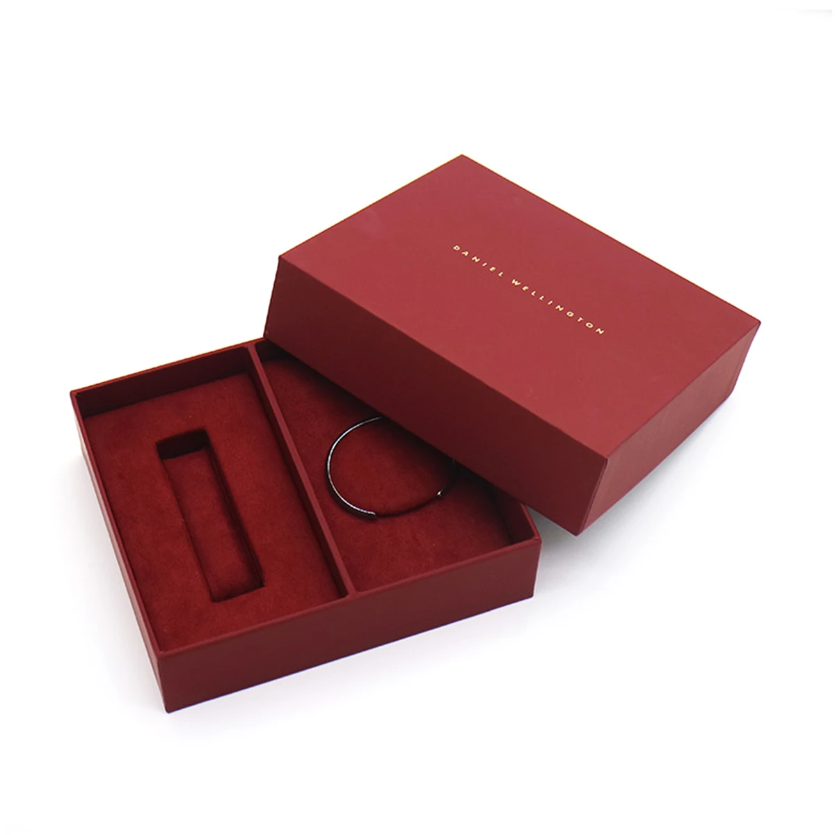 Custom Logo Generic Fancy Design Textured Rigid Square Paper Cardboard Watch Gift Boxes Luxury Watch Packaging Box