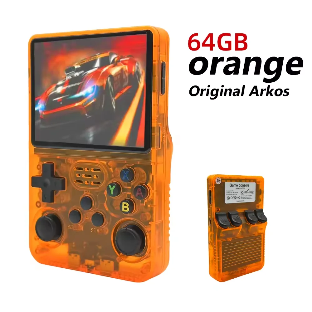 R36S Console di gioco retrò Video portatile Sistema Arkos 2.0 Lettore video tascabile portatile a scheda singola da 3,5 pollici 64 GB 128 GB 20000 giochi  44