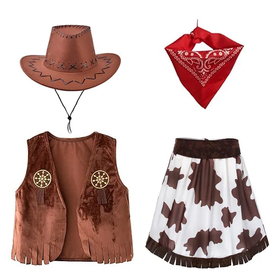 cowboy party dress up Adults Cowgirl Wild West Western Hoedown Hen Party Fancy Dress Costume