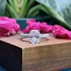 10K white gold ring