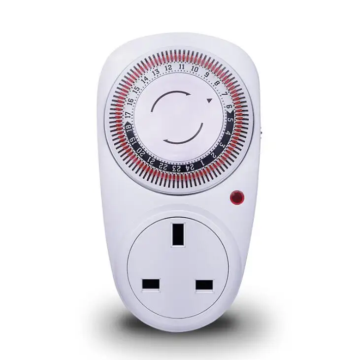 EU Timer Switch Timer 24 Hours Plug in Mechanical Grounded