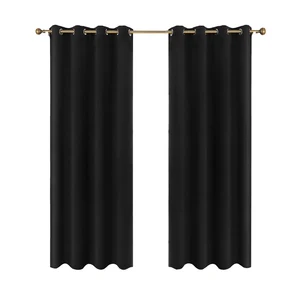 Solid Color Blackout Window Curtain Full Light Shading Blackout Curtain for the Living Room