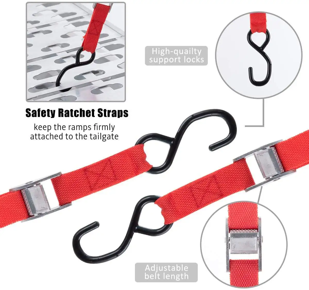 JFG 750lbs Steel Aluminium Motorcycle Ramps Folding Heavy Duty Portable Ramps For ATV