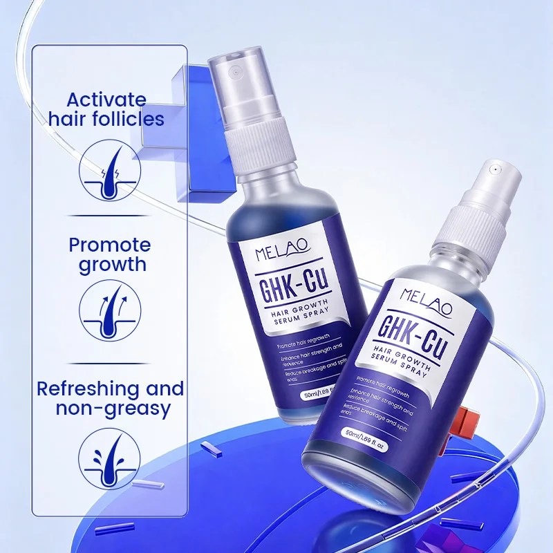 Private Label Copper Peptide Scalp Care Hair Nourishing Repair Spray GHK-Cu Hair Growth Serum Spray for Hair Loss