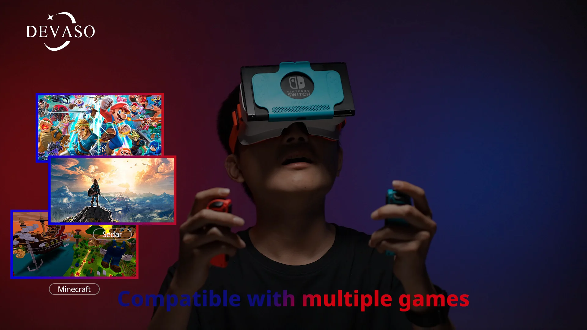 Colorful 3d Virtual Reality Glass Vr Headset For Nintendo Switch Oled