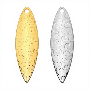 Fishing Lures DIY Metal Blades Gold and Silver Spinner Baits for Lure Making Ocean Boat Fishing Bass Trout Printed – Metal Jig – view 5