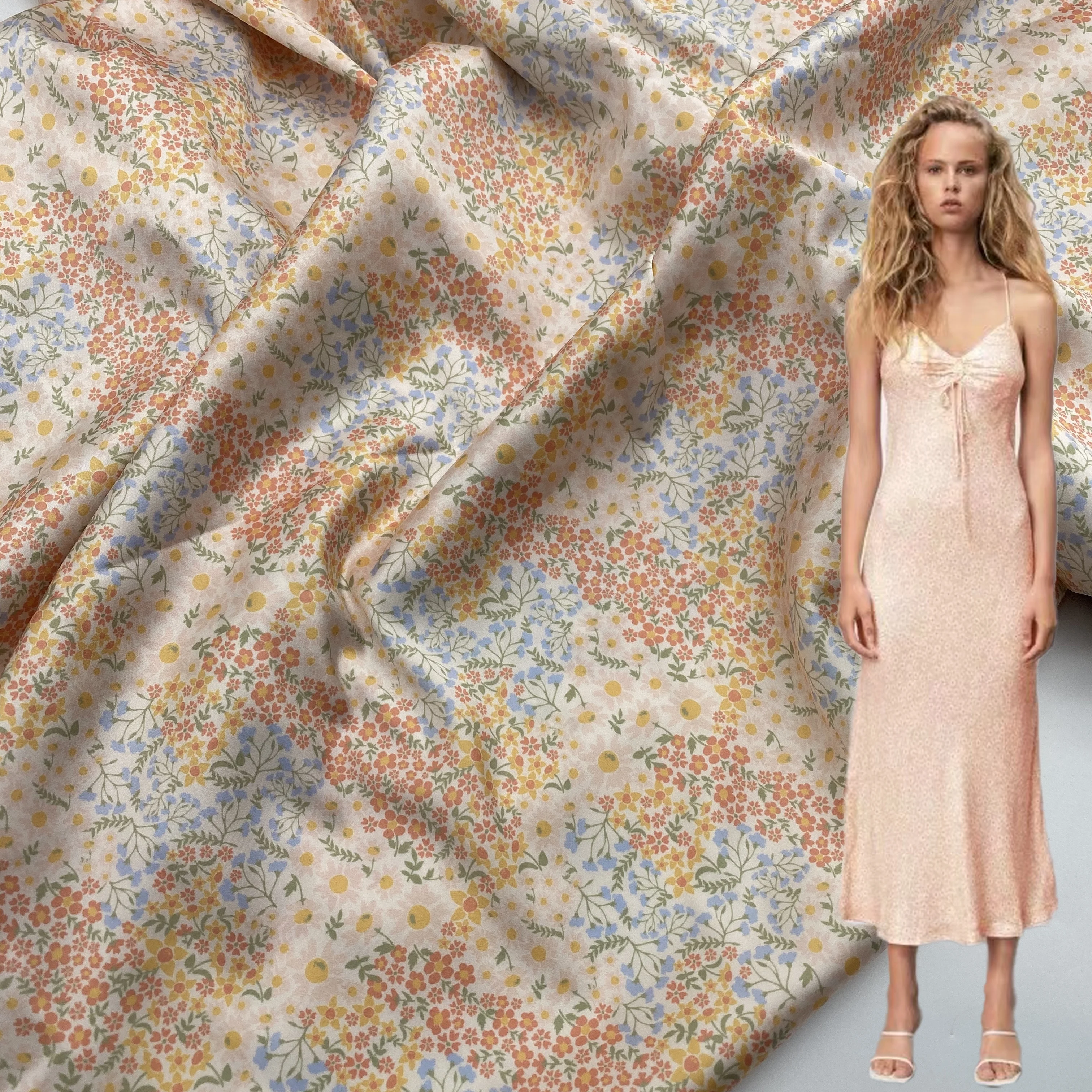 Тканая ткань, оптовая продажа, атласная эластичная ткань, поставщик текстиля, полиэфирная ткань с принтом, женские пижамы