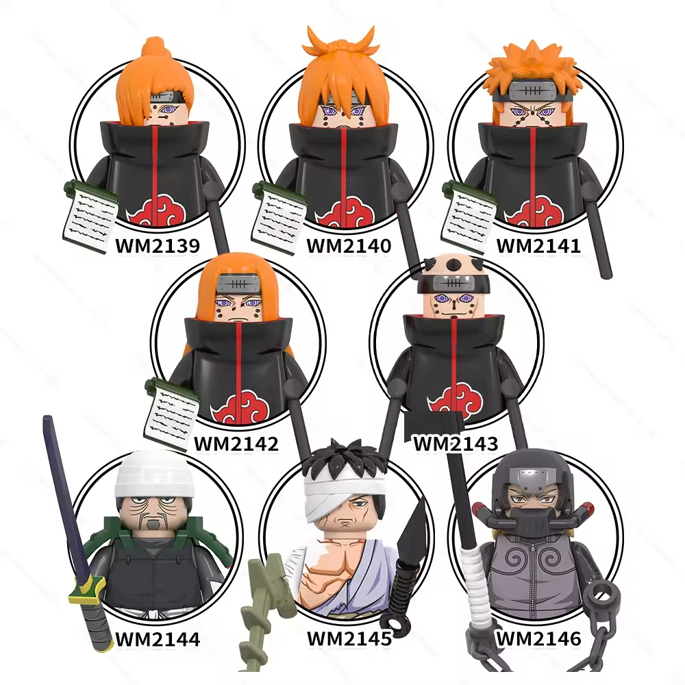 Anime Mini Plastic Figures Educational Action Building Block Sets of ...