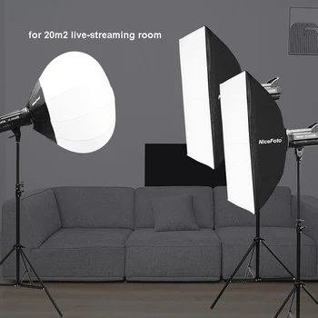 KT-HC404(HC-1000SB III ) NiceFoto 100W 5600K Daylite CRI 95+  Led Studio Light Video Kit for Photography Shooting detail image