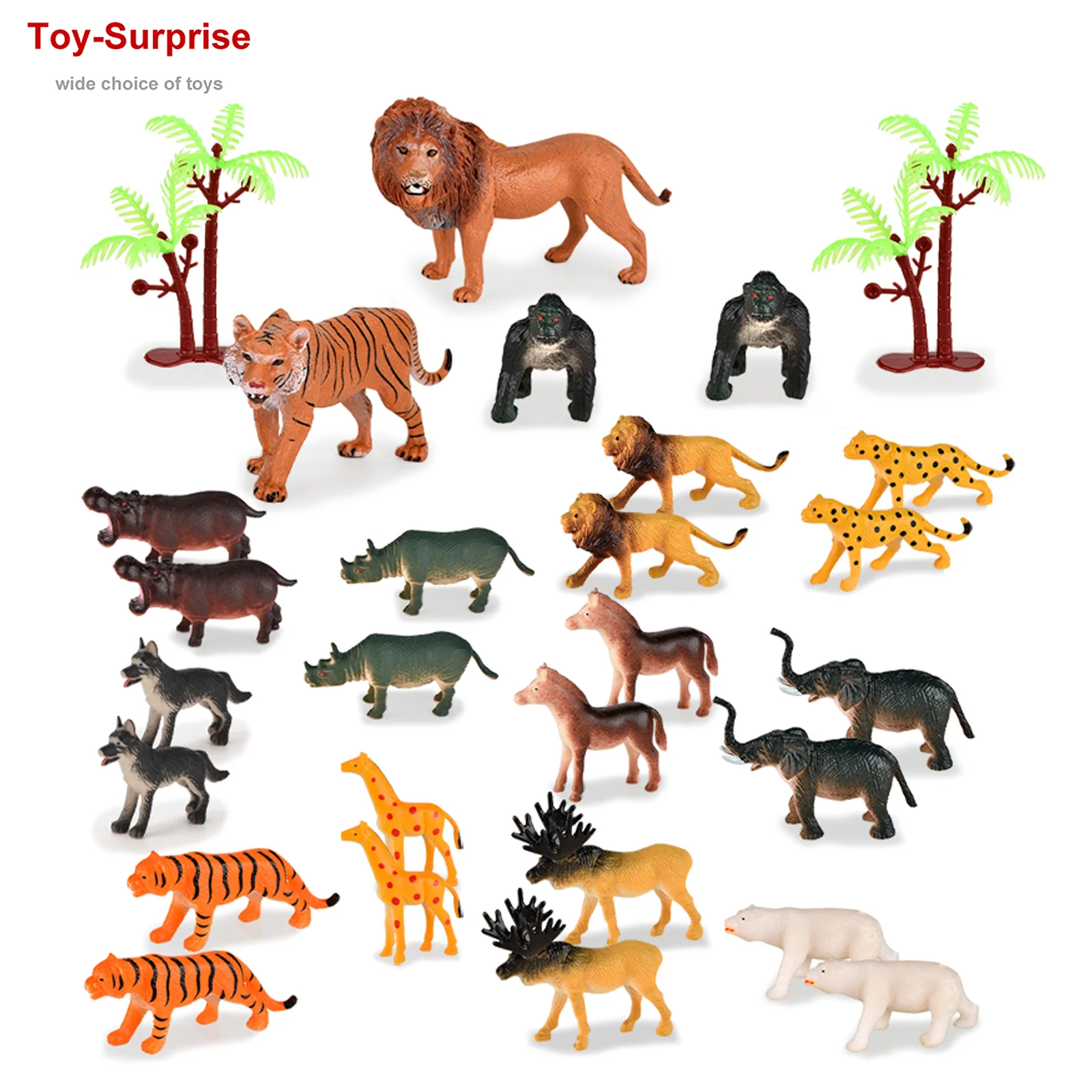 28pcs Mini Wild Animal Figures Realistic Plastic Farm Animals Figurines Set  For Kids - Buy Toy Animal Set Product on 