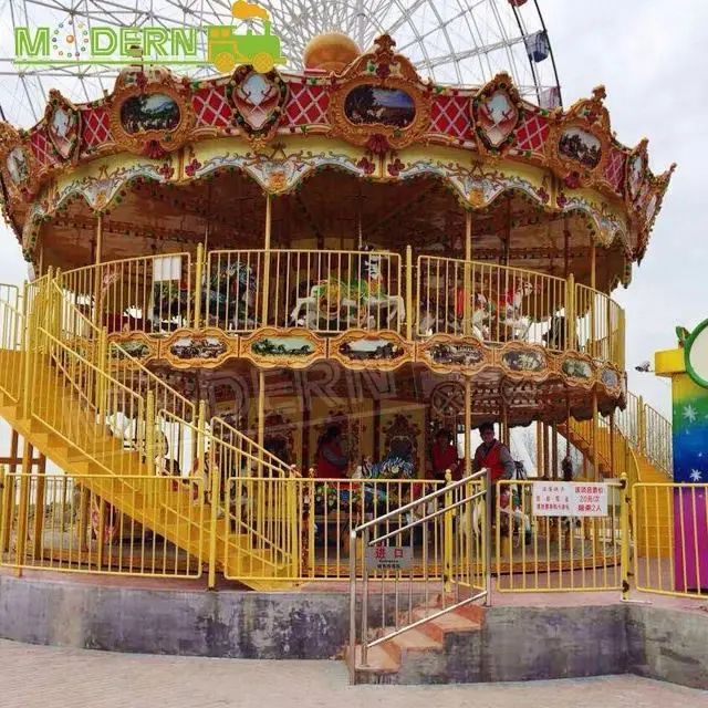 Аттракционы карусель Карусель для продажи двойная лошади