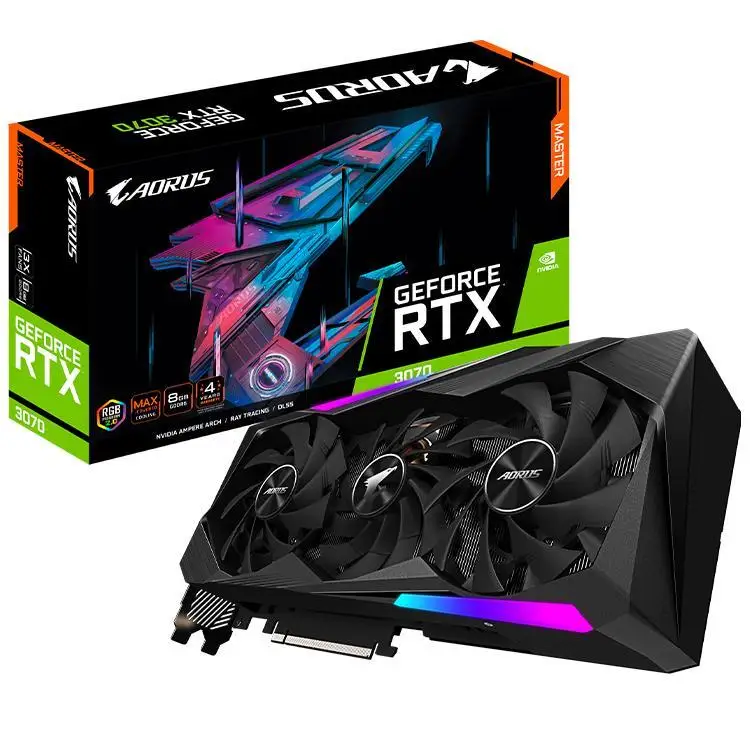 GIGABYTE AORUS RTX 3070 MASTER 8G Gaming Graphics Card with 8GB GDDR6 Memory Support OverClock