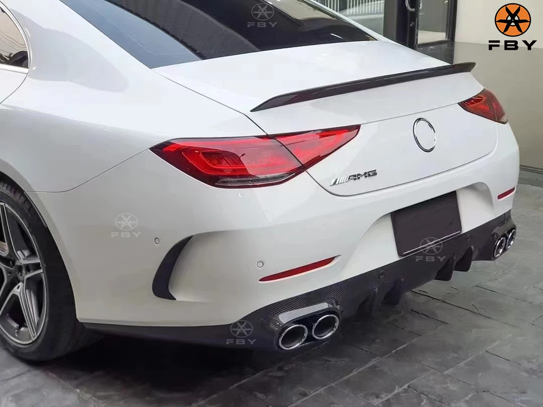 High Quality B Style Carbon Fiber Rear Bumper Diffuser for Mercedes ...