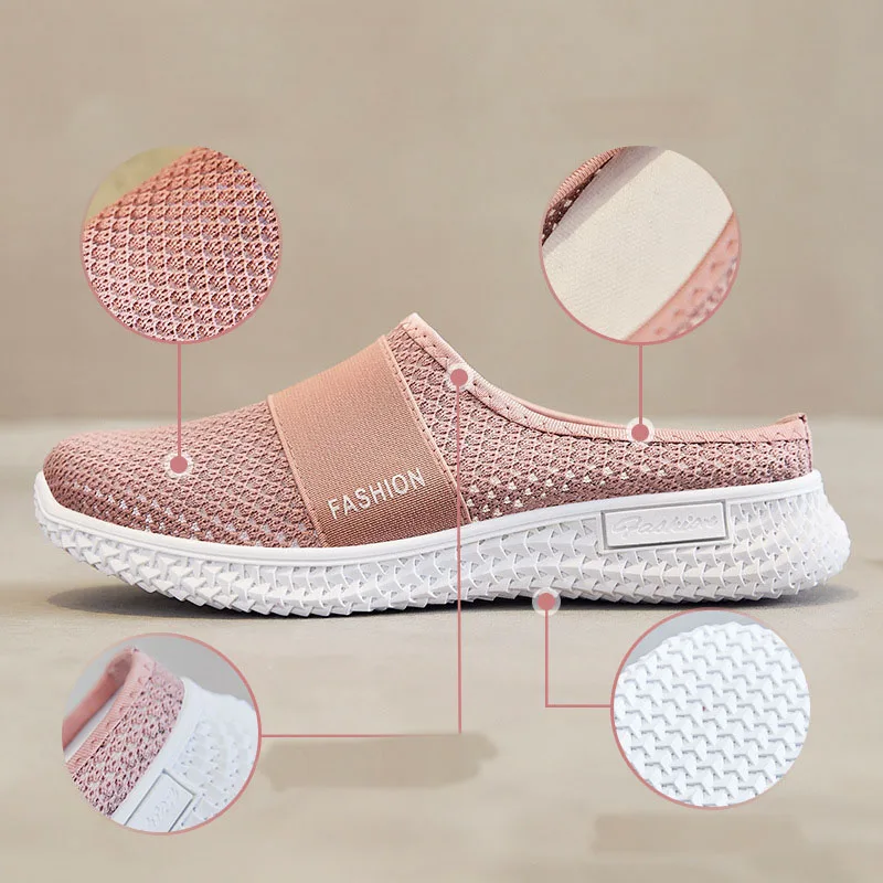 Fashion Shoes Flat Heel Zapatilla Zapatos Casuales Para Hombre Female Half Bag Sneakers Women Casual Shoes