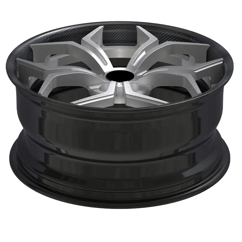 Customised Crbon Fiber Forged Aluminium Alloy Wheels 2 Piece Forged Wheels 17 18 19 20 21 22 Inch High Quality Car Wheels factory