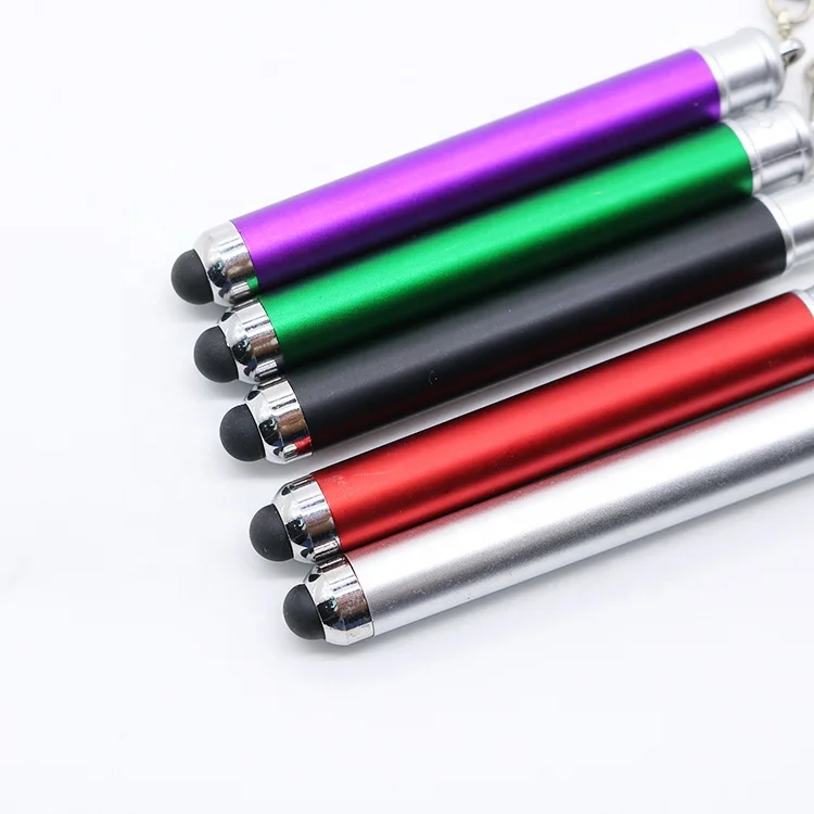 Mini Plastic Touch Screen Custom logo Stylus Pen With Chain