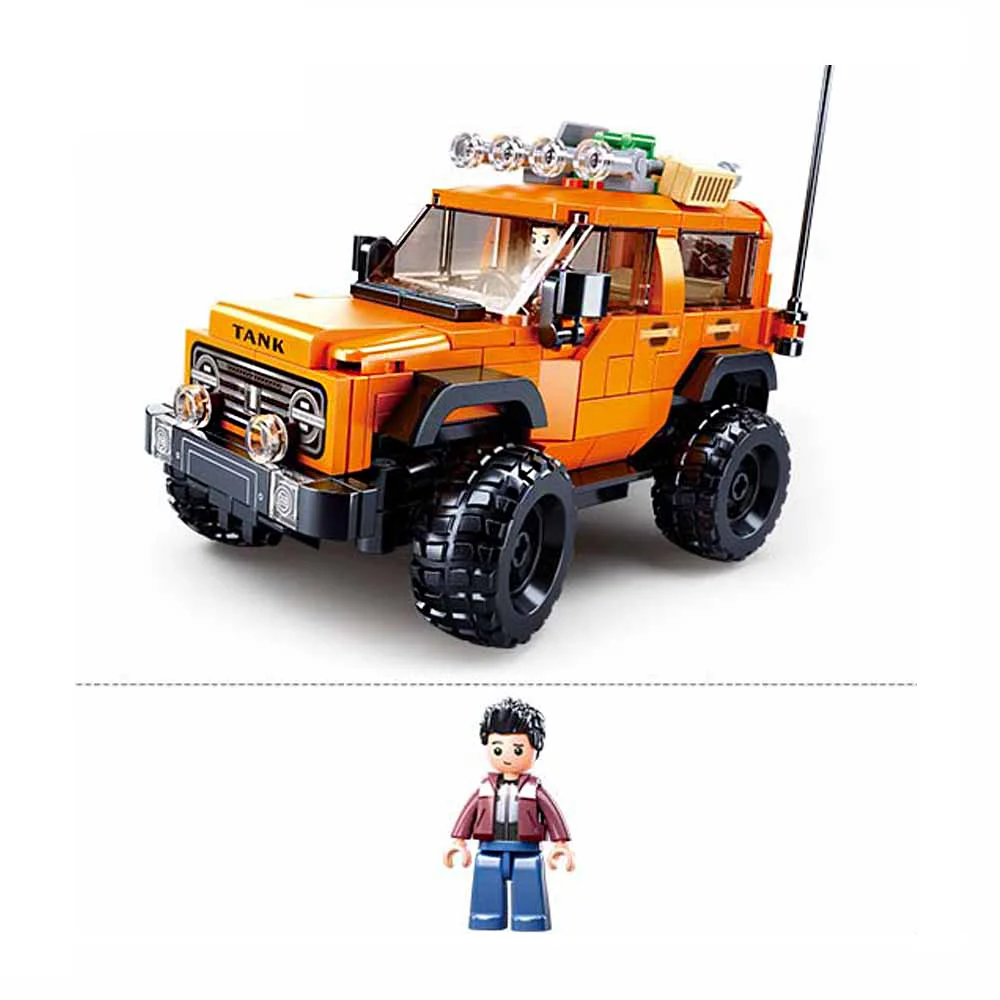 Sluban Building Block Toys Morden Military B1013 T300 Tank SUV 302PCS Bricks Off-road Vehicle Compatible With Leading Brands
