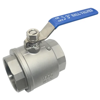 Stainless Steel 304 2PC Floating Ball Valve Threaded Ends 1000WOG, 316 1000 psi Two Piece Full Bore Ball Valve with PTFE seal