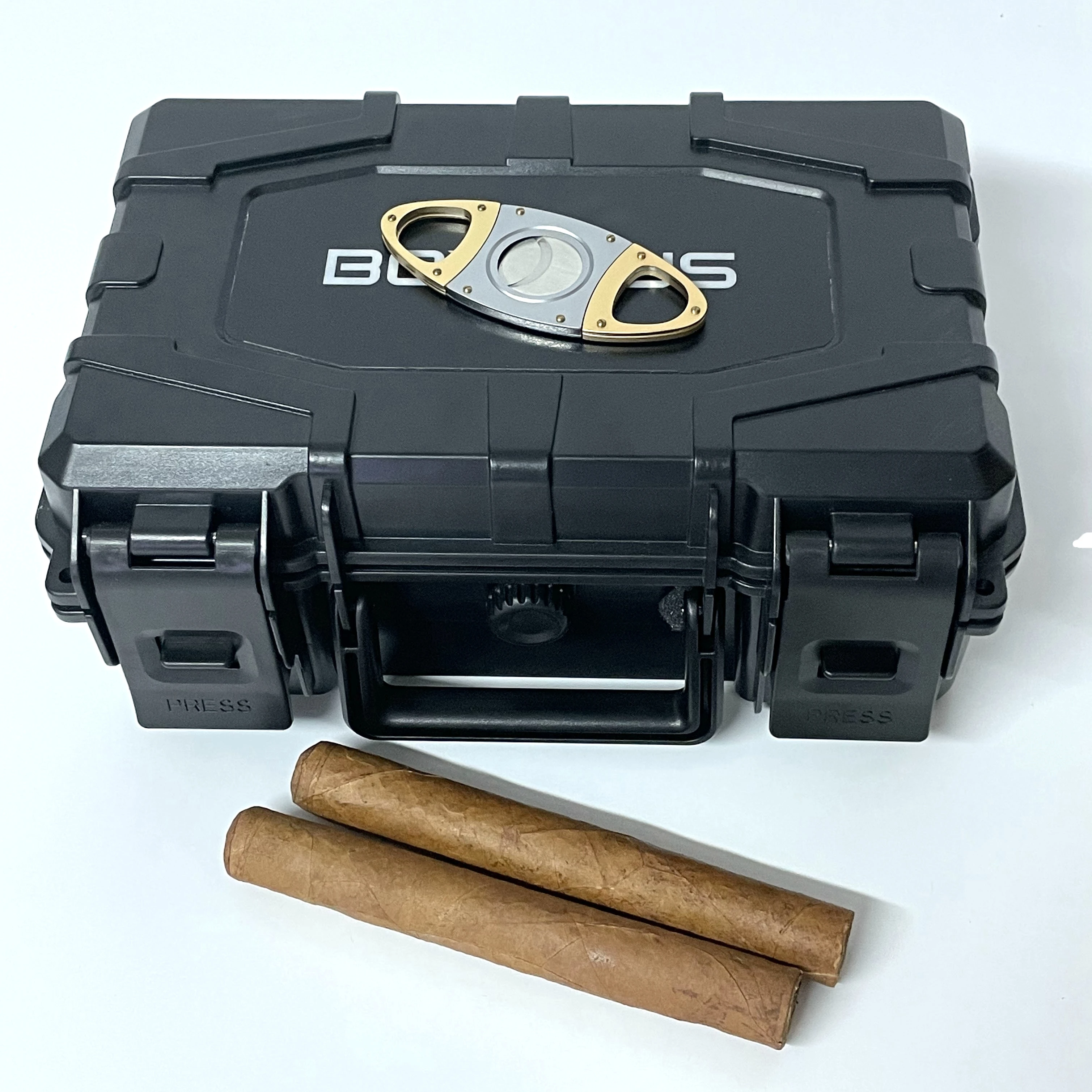 Waterproof Travel Cigar Humidor Case - Holds up to 20 Cigars - with Ac