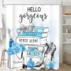 JY170 (2) Impression roses bleues et livres