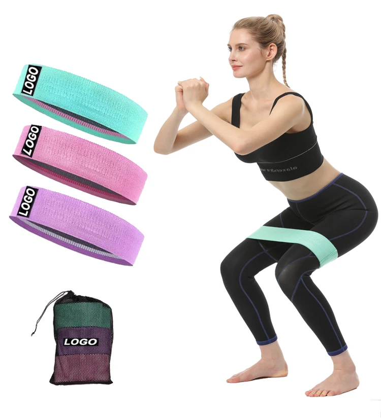 Тренажерного зала фитнеса индивидуальный логотип эластичный окружность бедра большой попой Йога Эспандеры