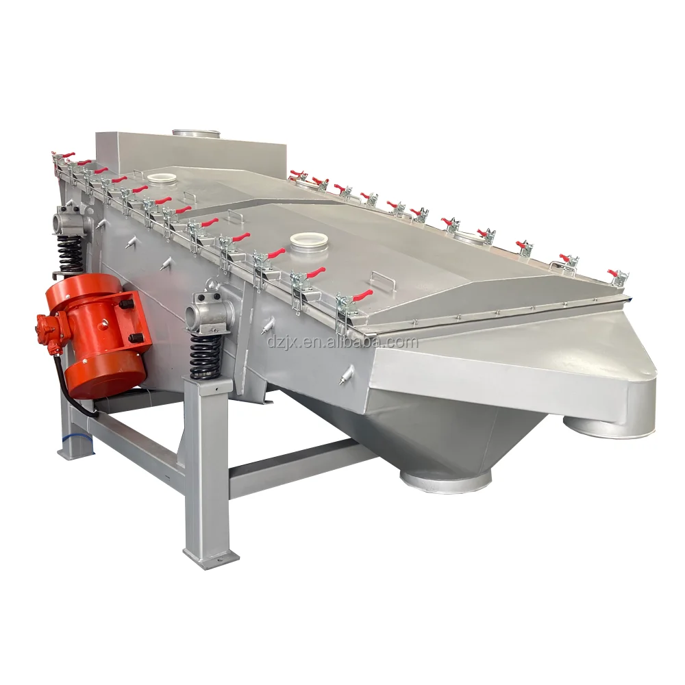 DZJX  Industrial Automatic Linear Vibrating Screen Sieve Machine Machine India for Sand Rapeseed Flour Powder