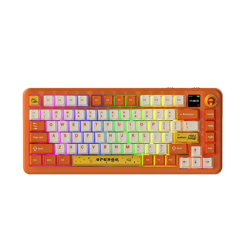 AJAZZ AK820 MAX PLUS Avocado Switch - Factory Orange-White Theme