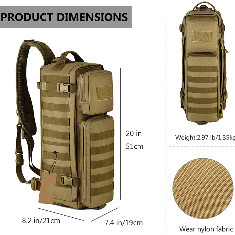 Customized Logo Tactical Sling Pack Assault Day Backpack Good Quality Tactical Harness Bag Tactical Chest Pack