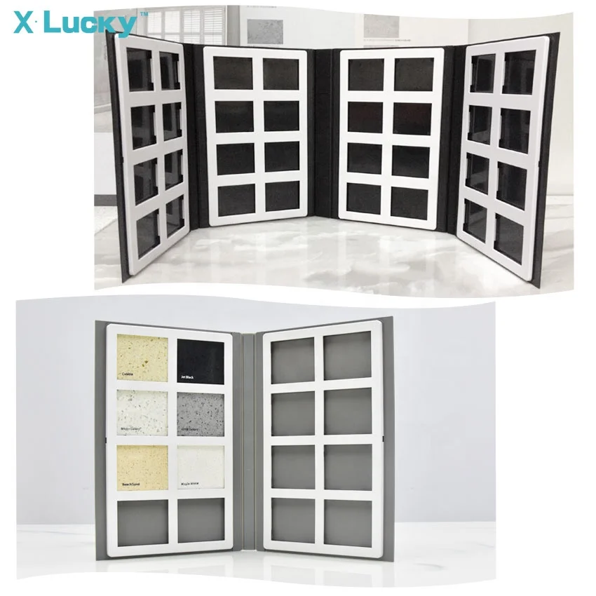 New Design Custom Material Mosaic Stone Display Catalogue Marble Quartz Sample Folder Box Ceramic Tile Sample Displays Books
