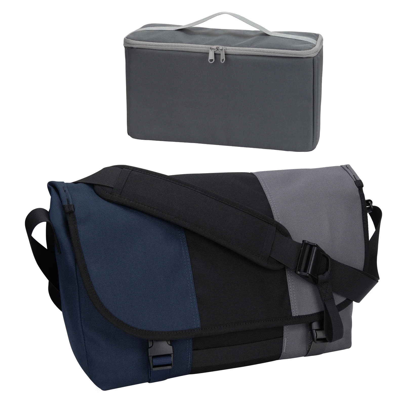Clásica mochila mensajero con compartimento para cámara