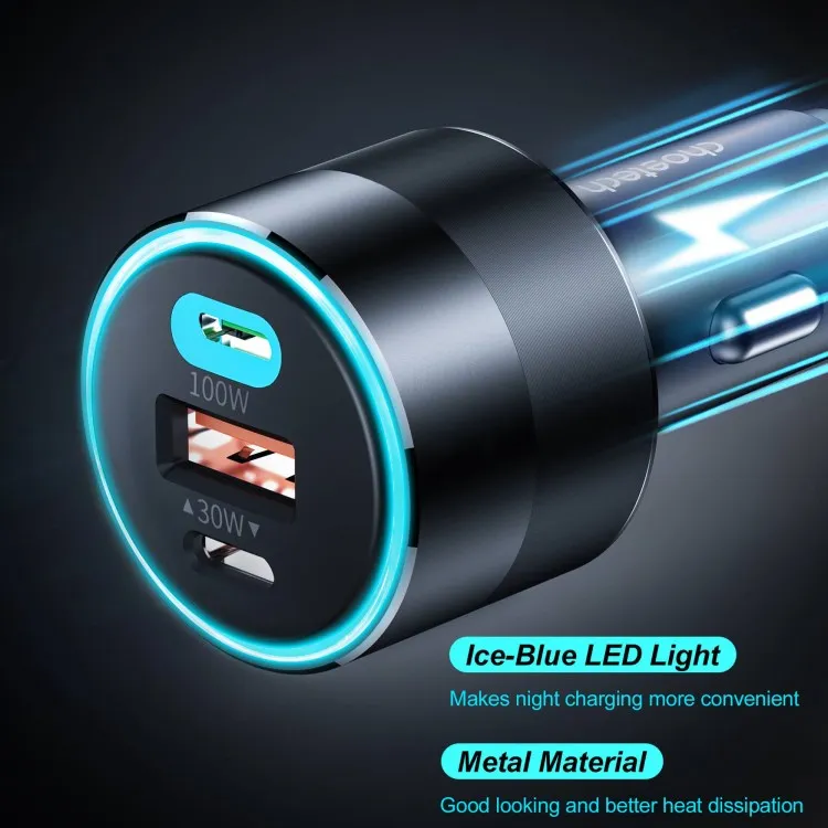 CHOETECH TC0011 130W Dual Type-C Port Car Charger Price in Pakistan | Fonepro
