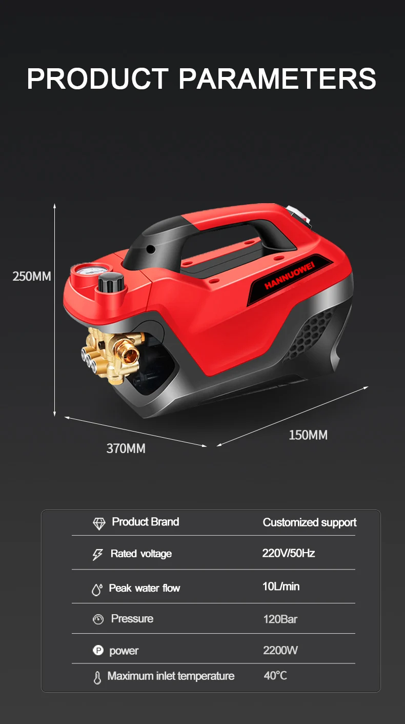 New Design 3000w 180bar Spray Car Wash Machine High Pressure Car