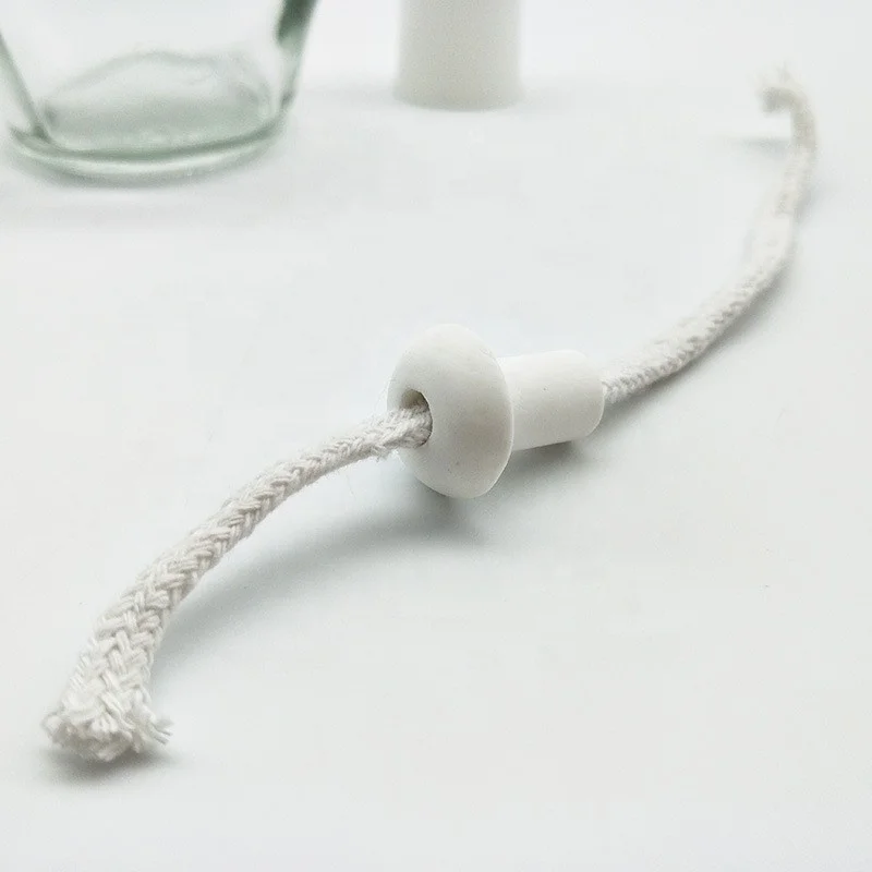 Wick Oil Lamp with Ceramic Holder Fiber Glass Heat for Wine Bottle for Candles & Fragrance Accessories