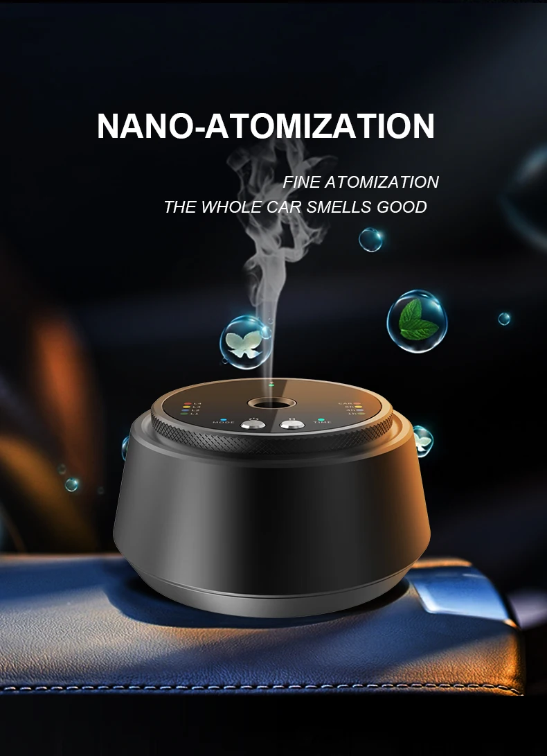 2023 Newest Fashion Aluminum Alloy Cordless Automatic Car Scent