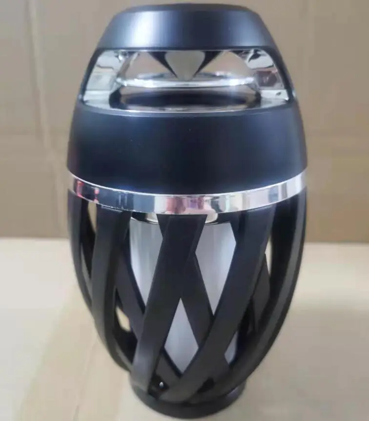 Portable Wireless BT A1 Speaker Waterproof Outdoor Bass with LED Flame Atmosphere Light Rechargeable