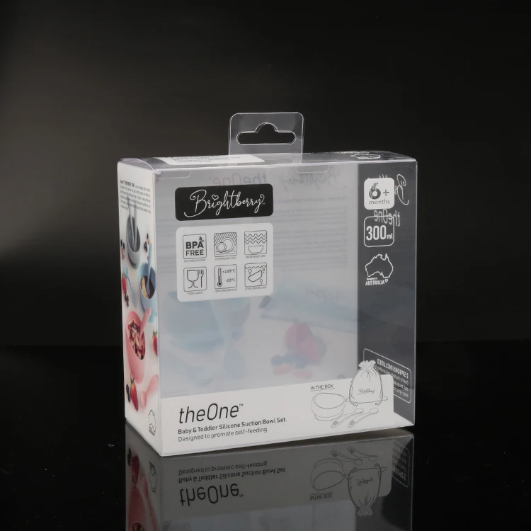 New Arrival Accept Small Packaging Clear Plastic Transparent RPET PET PVC Packaging Box Hanger