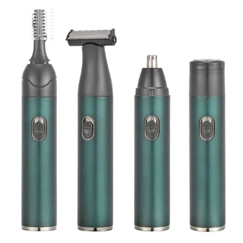 4-in-1 USB Rechargeable Electric Hair Trimmer for Nose Ear Sideburns Eye Brow Beard Cut Shaving Household