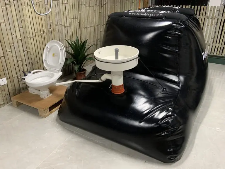 Turtle Biogas Portable Mini Home Energy System 3.0m3 Biodigestor Biodigester with Balloon Bag Tank and Sludge Digester