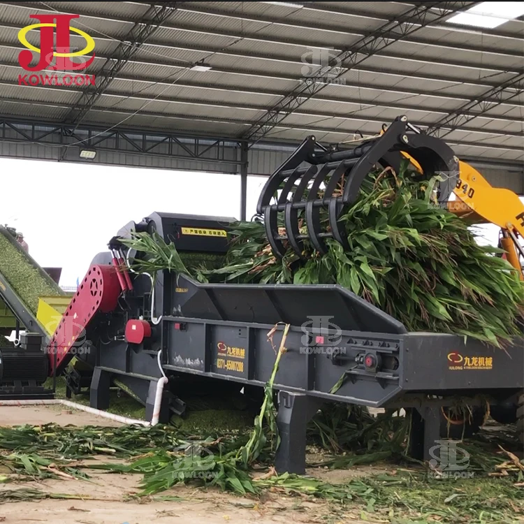 Large Capacity Green Waste Chopping Machines Elephant Grass Corn Silage Chopper Machine