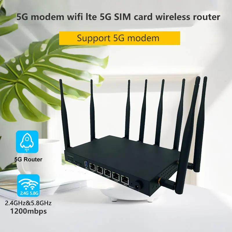 デュアルバンドロック解除4g lte12v車のwifiルーター1200Mbps LAN/WANポートWS12085 g lteルーターSIMカード