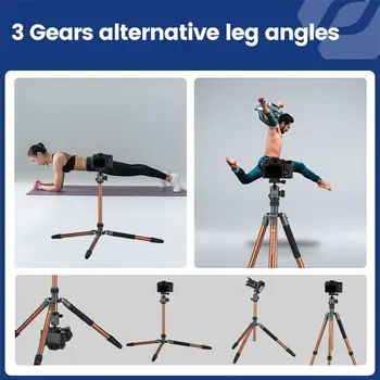 Fotopro DSLR Camera With Ball Head and Quick Release Plate Detachable Monopod Aluminum Tripod detail image