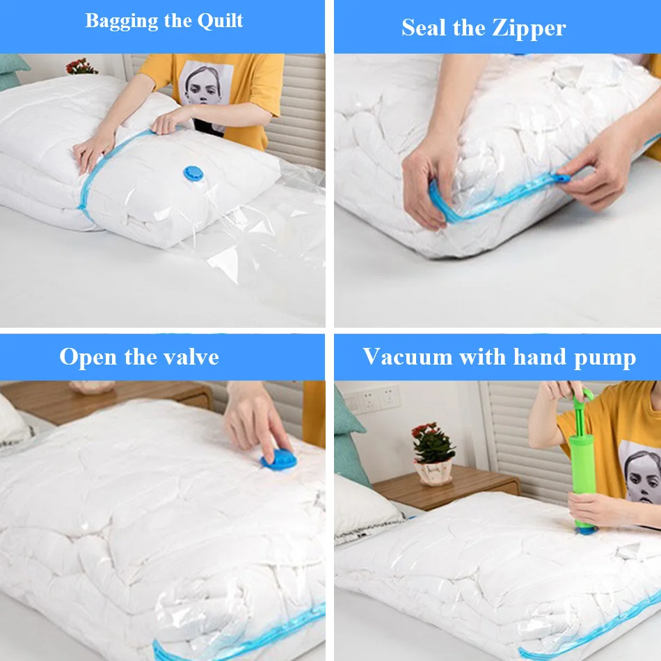 Large Space Saving Storage Vacuum Bags Clothes Bedding Organiser Under Bed