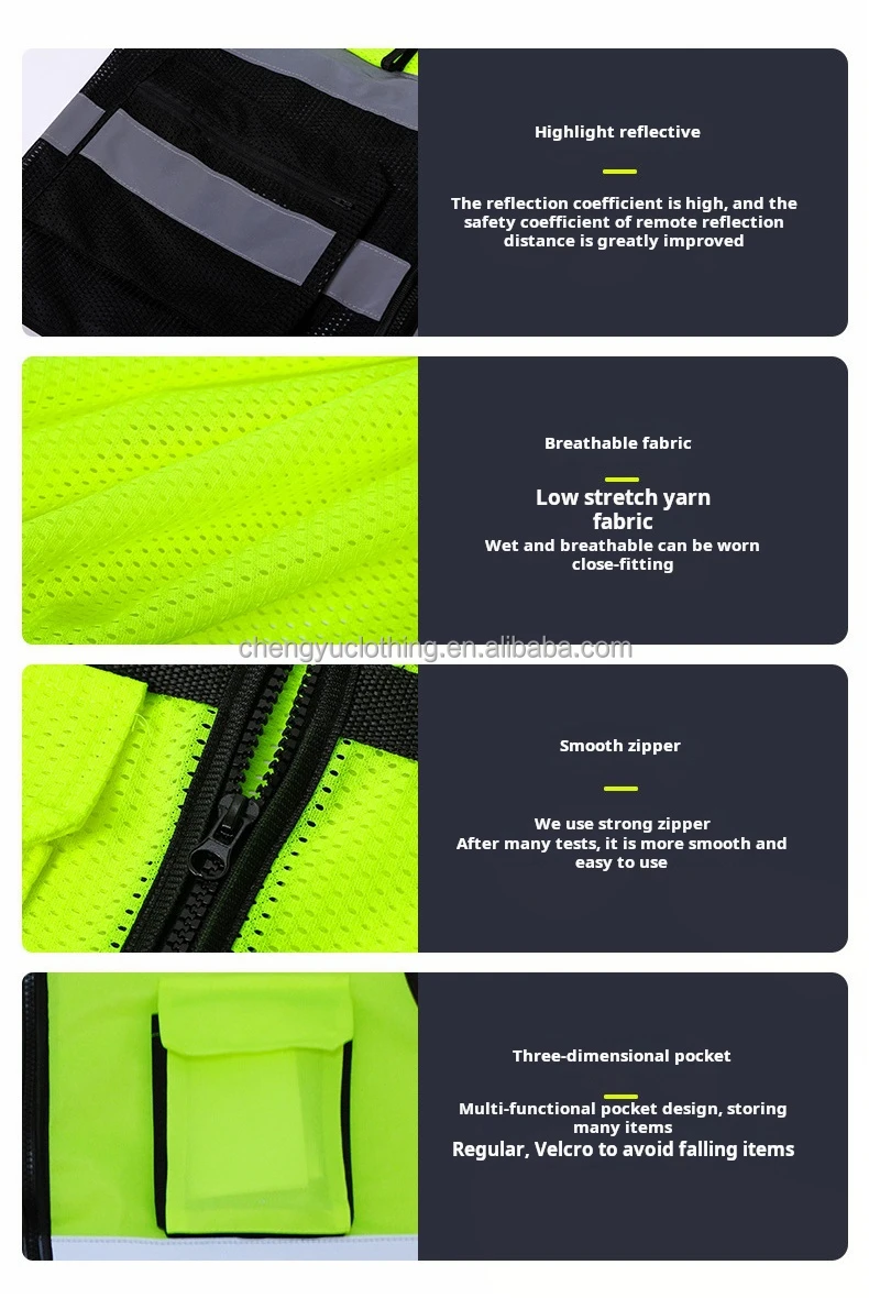 safety reflect man vest traffic clothing vest hi viz jacket class 3 Cleaning/logistics company expre